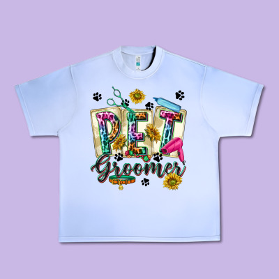 Western Pet Groomer Urban Heavy Tee Designed By Texasbilliewilder