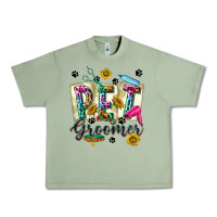 Oil Green Western Pet Groomer Urban Heavy Tee - texasbilliewilder