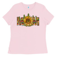 Bubblegum Pink Western Mom With Sunflower Ladies Tee - BundleAndBundleShop