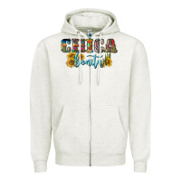 Oatmeal Heather chica bonita Zipper Hoodie - BundleAndBundleShop