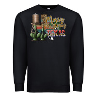 Black merry christmas texas Premium Sweatshirt - SublimationCraftShop
