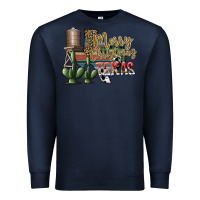 Navy merry christmas texas Premium Sweatshirt - SublimationCraftShop