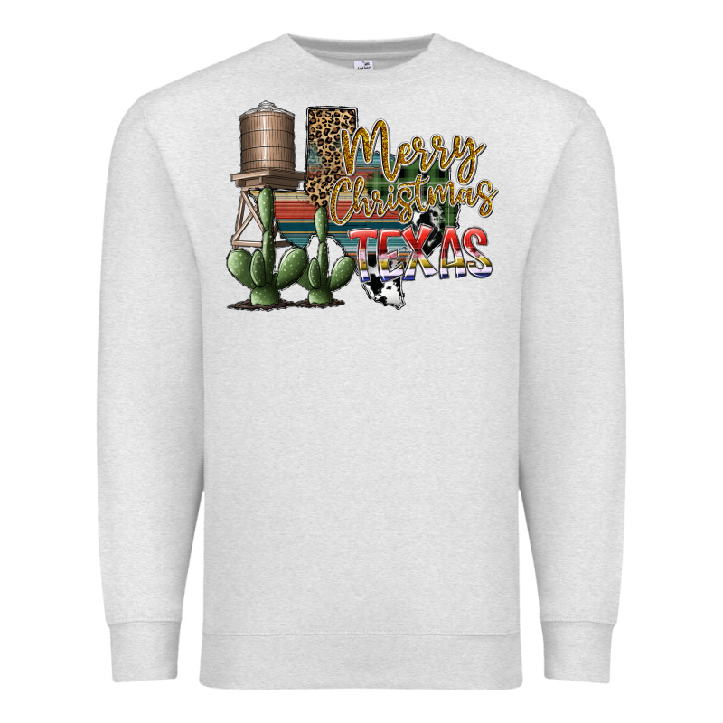 Merry Christmas Texas Premium Sweatshirt by SublimationCraftShop | Teevron