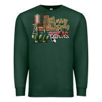 Sports Green merry christmas texas Premium Sweatshirt - SublimationCraftShop