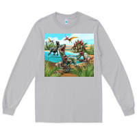 Moon Dust dinosaurs Long Sleeve Tee - TumblerDesignByShophia