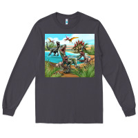 Smoke dinosaurs Long Sleeve Tee - TumblerDesignByShophia