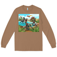 Toasted Coconut dinosaurs Long Sleeve Tee - TumblerDesignByShophia