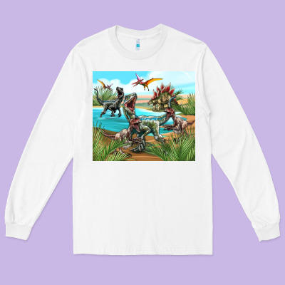 Dinosaurs Long Sleeve Tee Designed By Tumblerdesignbyshophia
