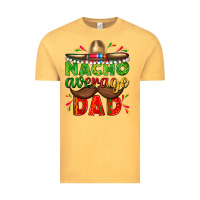 Vintage Mustard Nacho Average Dad with Mustache Vintage Tee - texasbilliewilder
