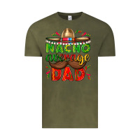 Vintage Olive Nacho Average Dad with Mustache Vintage Tee - texasbilliewilder