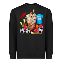 Black Soccer Cold Drink Frappe Heavyweight Sweatshirt - FaDigitalArtStudio