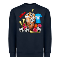 Navy Soccer Cold Drink Frappe Heavyweight Sweatshirt - FaDigitalArtStudio