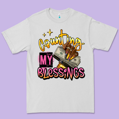 Counting My Blessings Afro Hands Premium Tee Designed By Ranaportraitstore