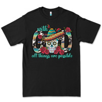 Black With God All Things Are Possible With Sombrero Sku Premium Tee - BundleAndBundleShop