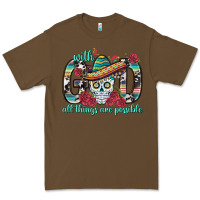 Cacao With God All Things Are Possible With Sombrero Sku Premium Tee - BundleAndBundleShop