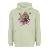 Matcha Baby Hippo With Tutu Heavyweight Hoodie - LillyAllenDesigns