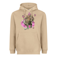 Mushroom Baby Hippo With Tutu Heavyweight Hoodie - LillyAllenDesigns