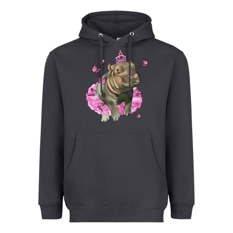 Baby Hippo With Tutu Heavyweight Hoodie by LillyAllenDesigns | Teevron