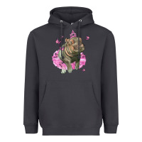 Smoke Baby Hippo With Tutu Heavyweight Hoodie - LillyAllenDesigns