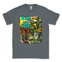Charcoal Heather wild and free cowgirl boots Classic Tee - RanaPortraitStore