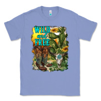 Colony Blue wild and free cowgirl boots Classic Tee - RanaPortraitStore