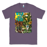 Lavender wild and free cowgirl boots Classic Tee - RanaPortraitStore