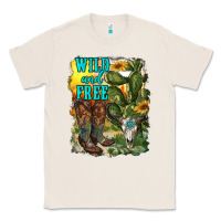 Natural wild and free cowgirl boots Classic Tee - RanaPortraitStore