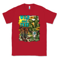 Red wild and free cowgirl boots Classic Tee - RanaPortraitStore