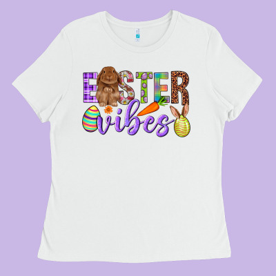 Easter Vibes Ladies Tee Designed By Bundleandbundleshop
