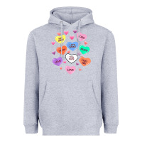 Heather Grey womens valentine candy heart valentines day vneck Heavyweight Hoodie - tuanDangUi