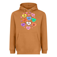 Meerkat womens valentine candy heart valentines day vneck Heavyweight Hoodie - tuanDangUi