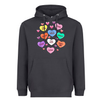 Smoke womens valentine candy heart valentines day vneck Heavyweight Hoodie - tuanDangUi