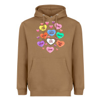 Toasted Coconut womens valentine candy heart valentines day vneck Heavyweight Hoodie - tuanDangUi