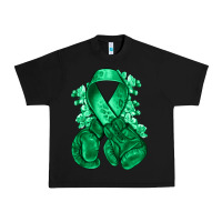 Black Emerald green ribbon Liver Cancer boxing gloves Urban Heavy Tee - NancyCooperArtShop