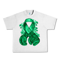 Lunar Rock Emerald green ribbon Liver Cancer boxing gloves Urban Heavy Tee - NancyCooperArtShop