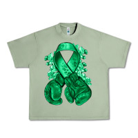 Oil Green Emerald green ribbon Liver Cancer boxing gloves Urban Heavy Tee - NancyCooperArtShop