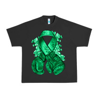 Pigment Black Emerald green ribbon Liver Cancer boxing gloves Urban Heavy Tee - NancyCooperArtShop