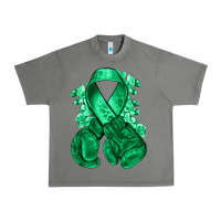 Tornado Emerald green ribbon Liver Cancer boxing gloves Urban Heavy Tee - NancyCooperArtShop