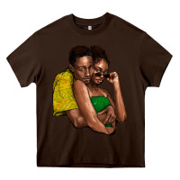 Chocolate Brown black couple Heavy Core Tee - NancyCooperArtShop