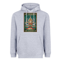 Heather Grey my chakras are aligned af vintage yoga meditation Heavyweight Hoodie - tuanDangUi