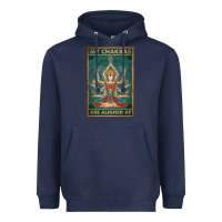 Navy my chakras are aligned af vintage yoga meditation Heavyweight Hoodie - tuanDangUi