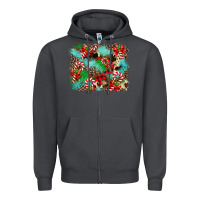 Smoke Christmas Plaid Turquoise Glitter Cowhide Zipper Hoodie - FaDigitalArtStudio