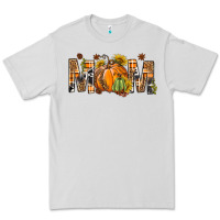 Dove Grey Western Mom With Pumpkins Premium Tee - BundleAndBundleShop
