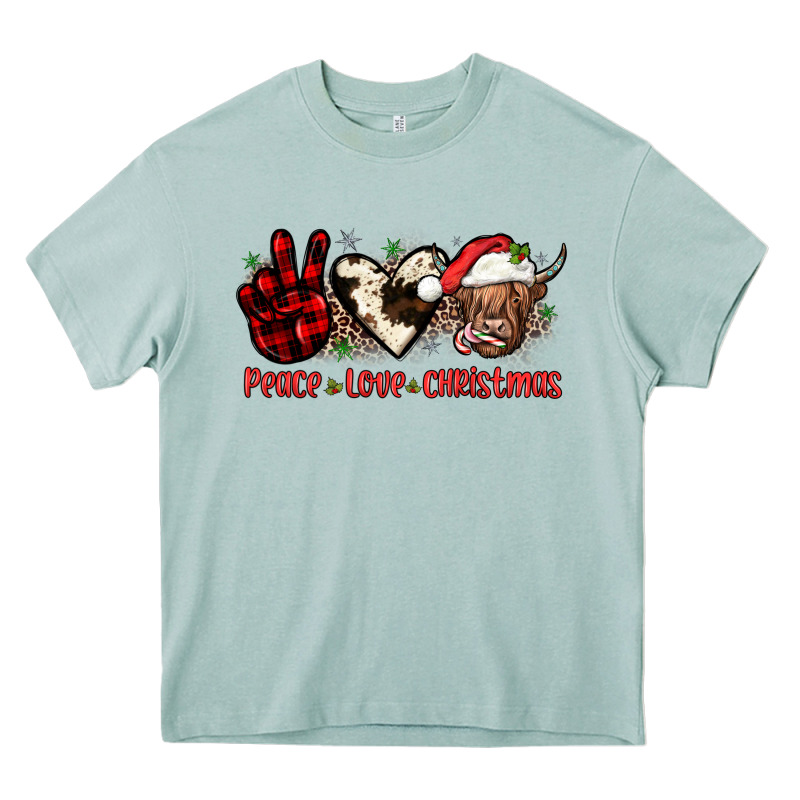Peace Love Christmas Heavy Core Tee by JahusDesignShop | Teevron