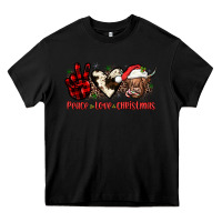 Black peace love christmas Heavy Core Tee - JahusDesignShop
