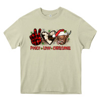 Mossy peace love christmas Heavy Core Tee - JahusDesignShop