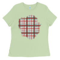 Matcha Christmas Tartan Patch Ladies Tee - BundleAndBundleShop