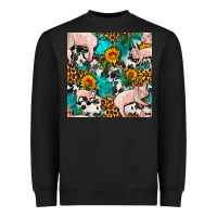 Black american yorkshire pig seamless pattern Heavyweight Sweatshirt - FaDigitalArtStudio