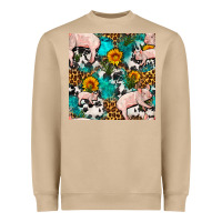 Mushroom american yorkshire pig seamless pattern Heavyweight Sweatshirt - FaDigitalArtStudio