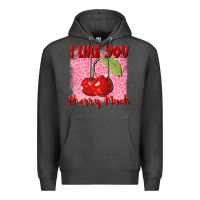 Charcoal Heather i like you cherry much Premium Hoodie - FaDigitalArtStudio
